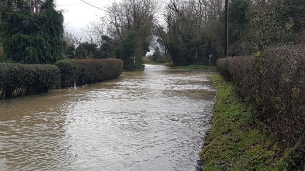 Floods in the street Christmas eve